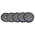 Olympic Rubberized Hi-Temp Bumper Plate 5 kg – Colored Dots